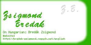 zsigmond bredak business card